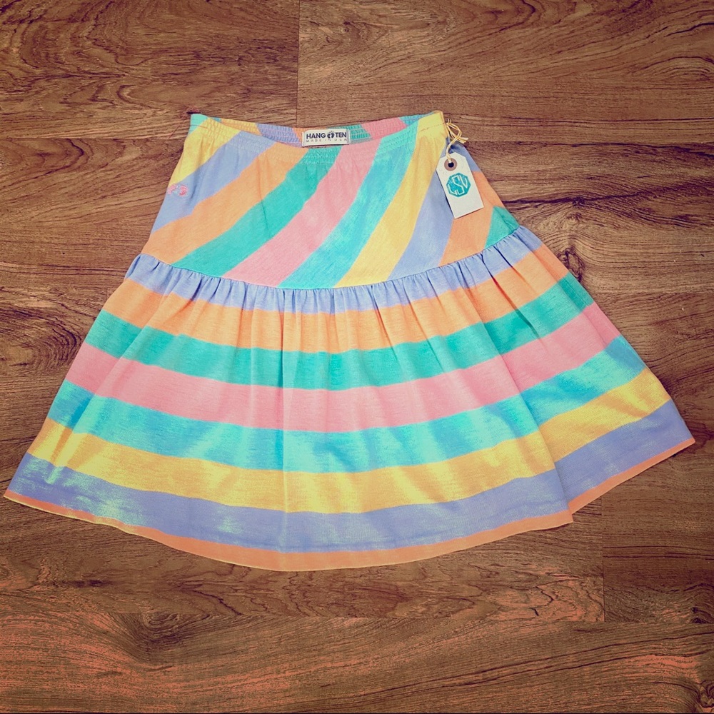 Vintage 1983 Hang Ten Pastel Striped Skirt